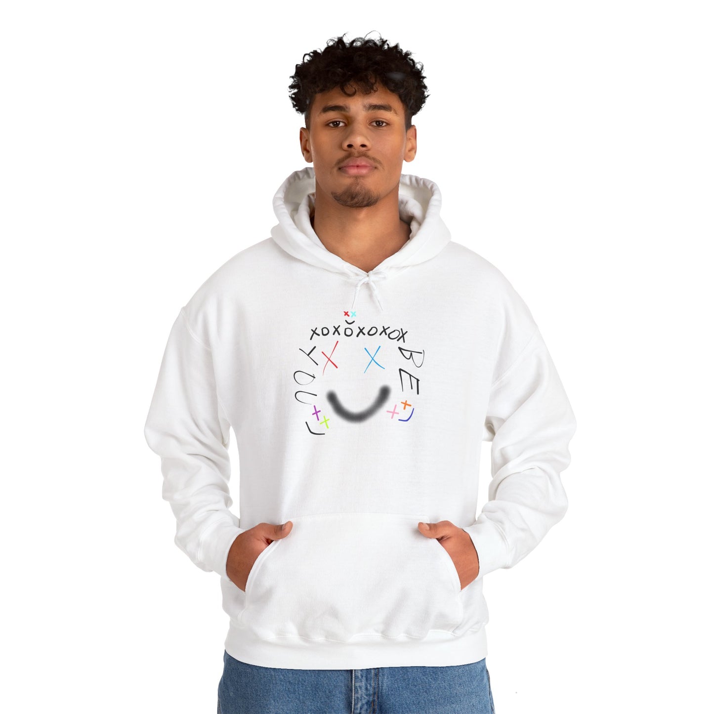 Be Happy Unisex Hooded Sweatshirt - Cozy, Colorful Everyday Wear