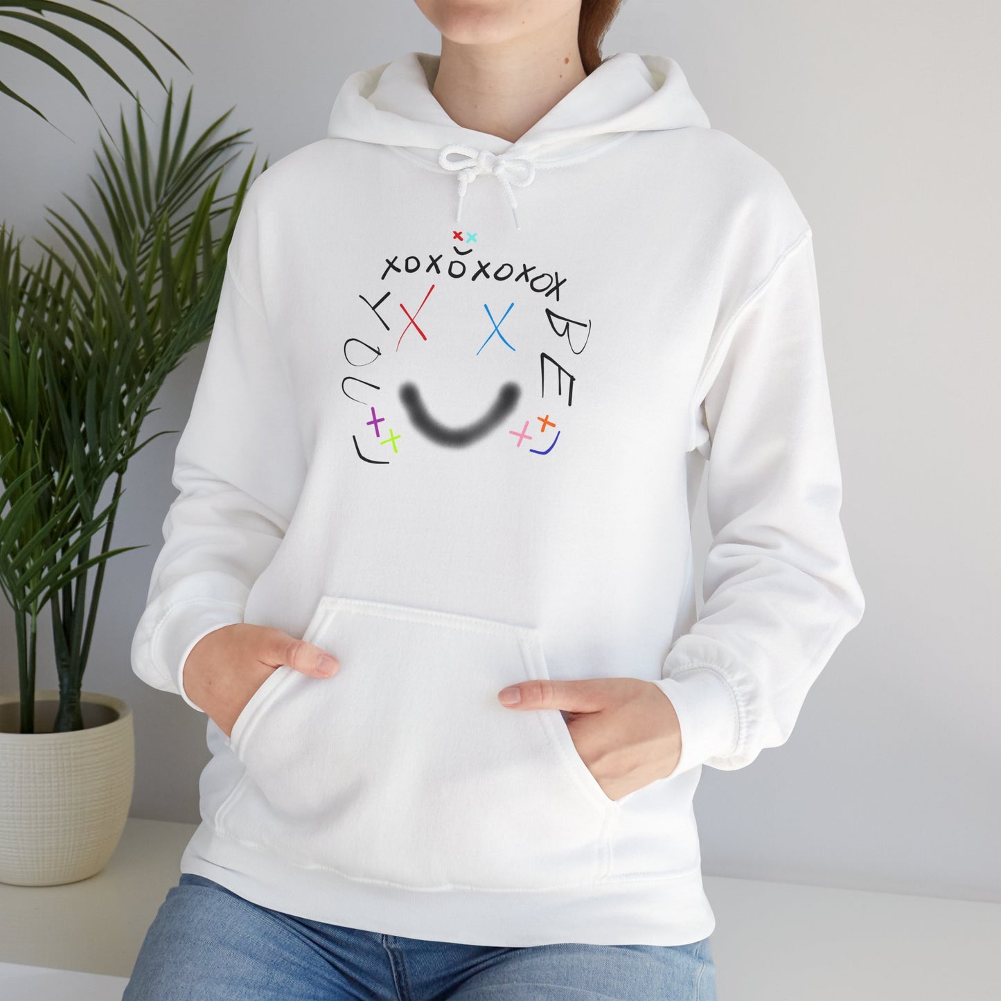 Be Happy Unisex Hooded Sweatshirt - Cozy, Colorful Everyday Wear