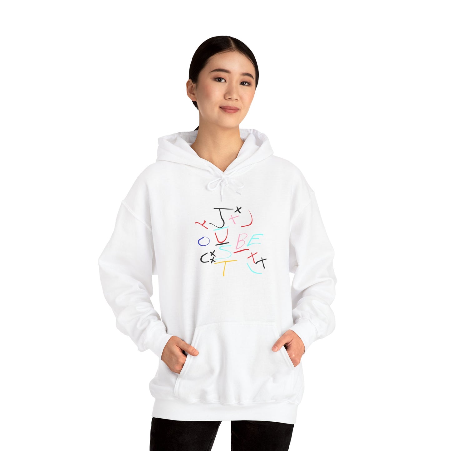 Unisex Heavy Blend™ Graphic Hoodie - 'Just Be You' Motivational Sweatshirt